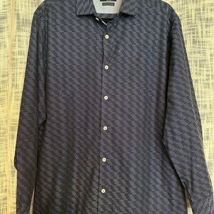 Men's Blue Patterned Shirt by Penguin